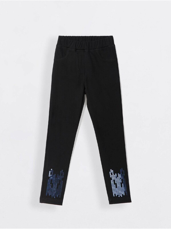 Леггинсы для девочек CONTE Ультрамодные джеггинсы с вышивкой из пайеток MINI TWINKLE, 18С-581ДТСП ne