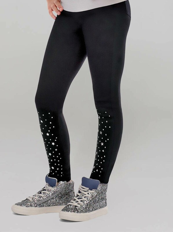 Леггинсы для девочек CONTE Ультрамодные джеггинсы с россыпью из стразов MINI SILVIA, 18С-582ДТСП ner