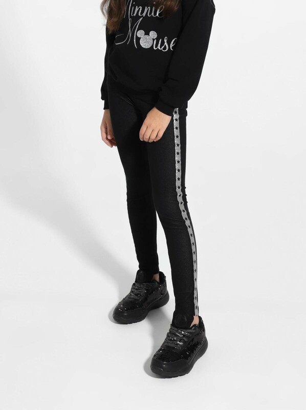 Леггинсы для девочек CONTE Ультрамодные джеггинсы с лампасами MINI HOLLYWOOD, 18С-749ДТСП black MINI