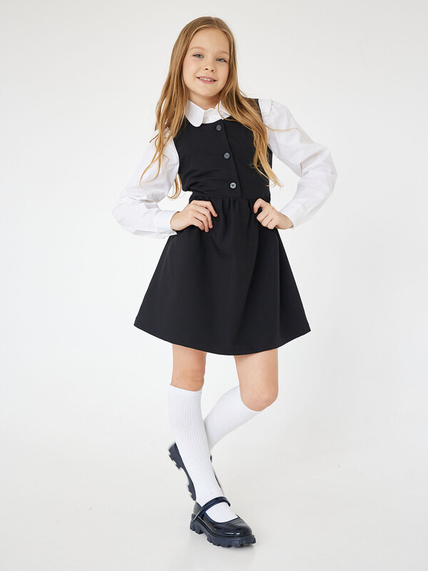 020 ш24 Сарафан "Дарина" чёрный