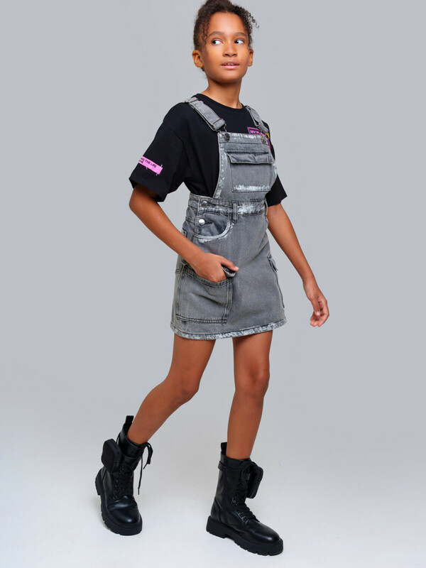 Сарафан текстильный джинсовый для девочек