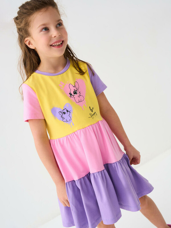 Платье трикотажное для девочек