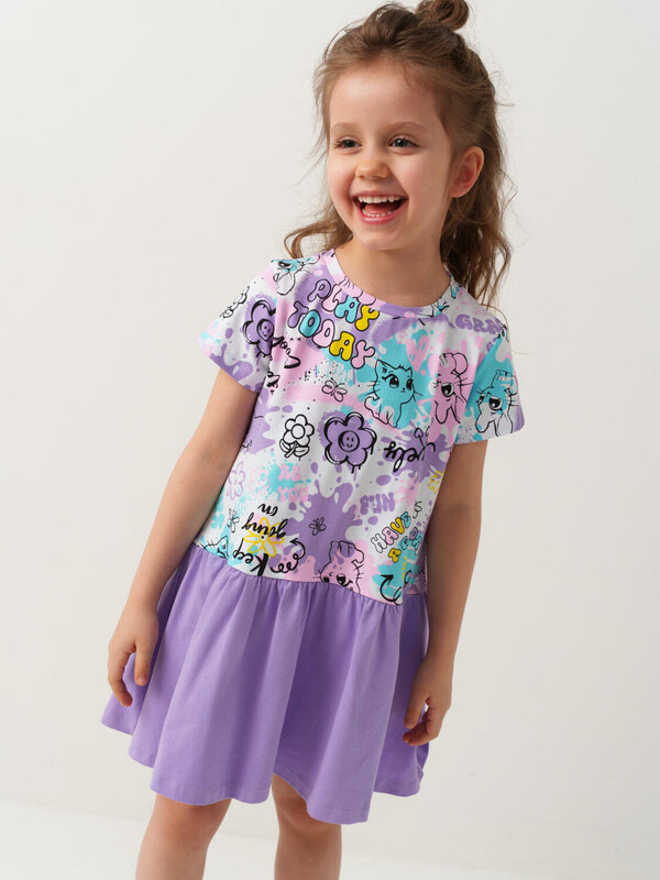 Платье трикотажное для девочек