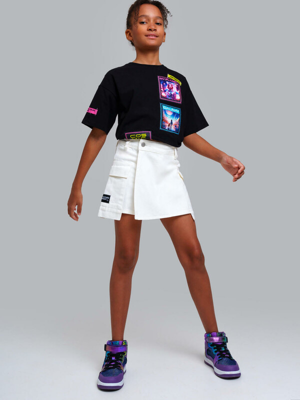 Юбка-шорты текстильные для девочек