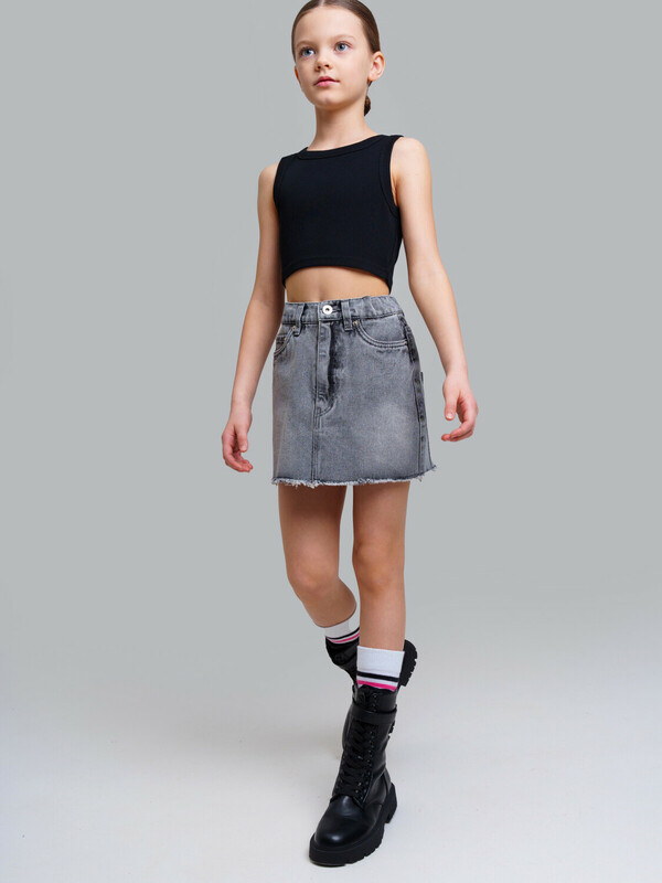 Юбка текстильная джинсовая для девочек