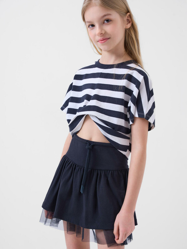 Юбка-шорты трикотажные для девочек