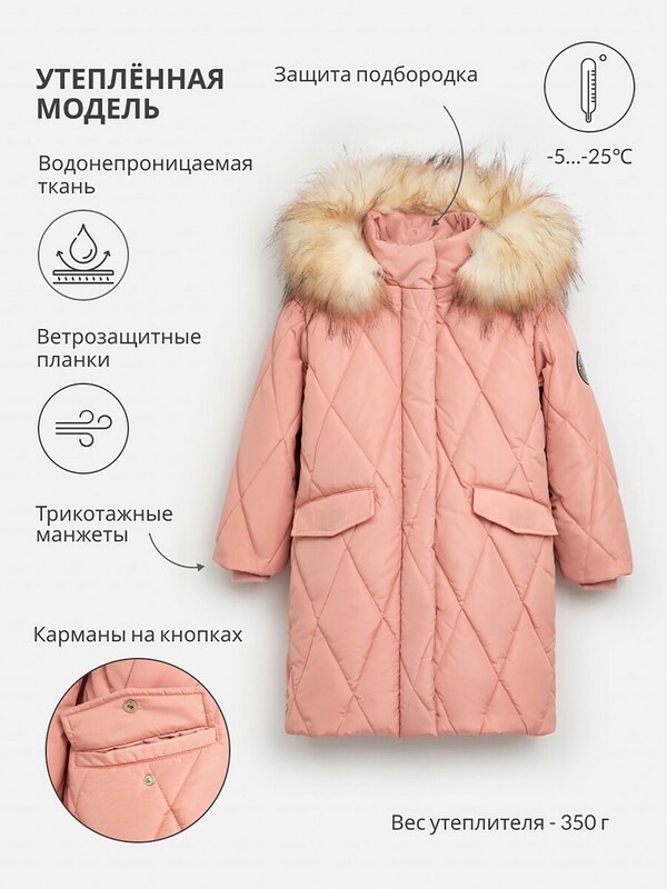 Пальто детское для девочек Chani