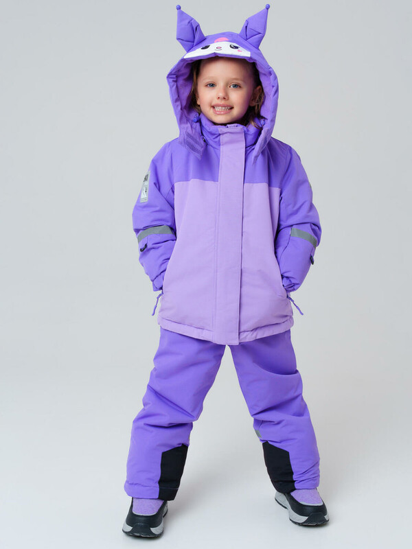 Комплект текстильный с полиуретановым покрытием для девочек: куртка, полукомбинезон