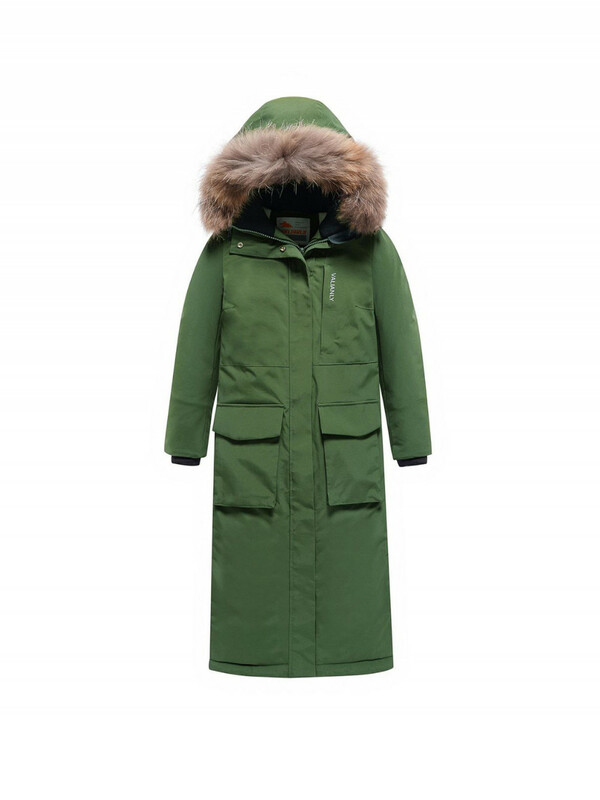 Парка зимняя подростковая для девочки темно-зеленого цвета 9344TZ