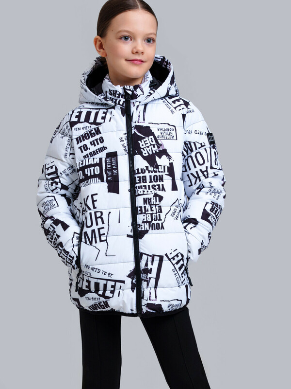 Куртка текстильная с полиуретановым покрытием для девочек