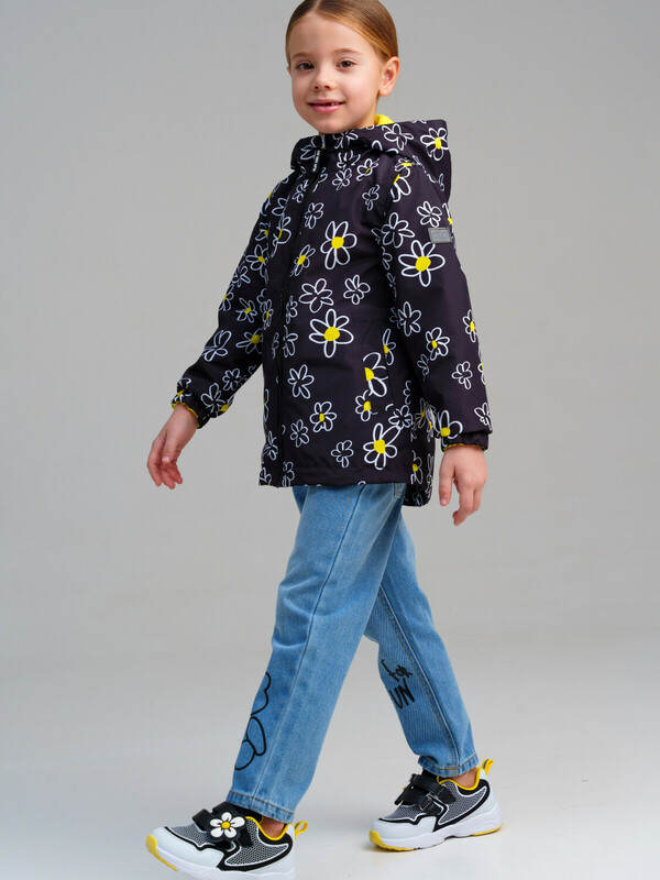 Куртка текстильная с полиуретановым покрытием для девочек (ветровка)