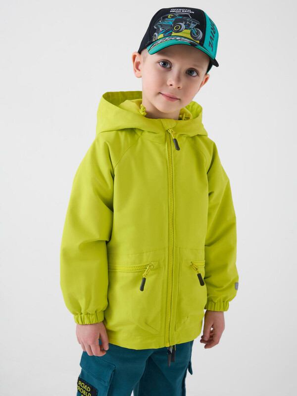 Куртка текстильная с полиуретановым покрытием для девочек (ветровка)