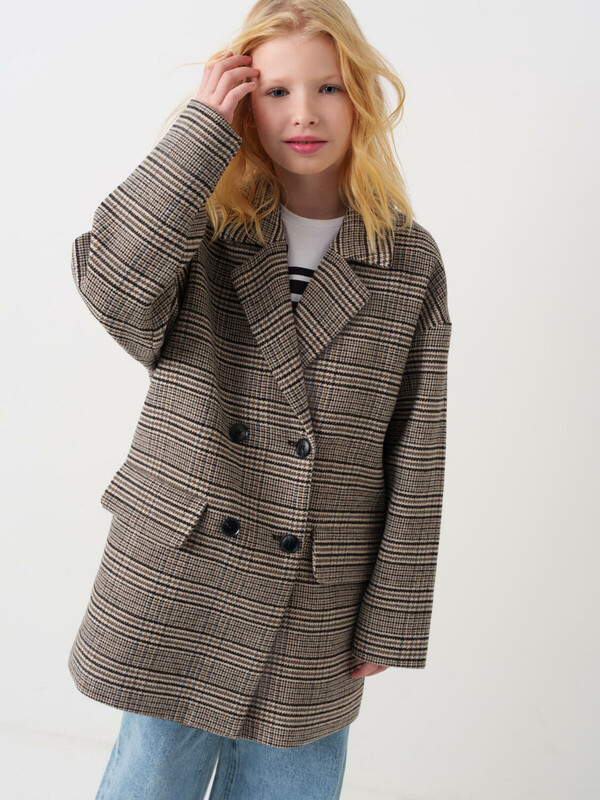 Полупальто текстильное для девочек