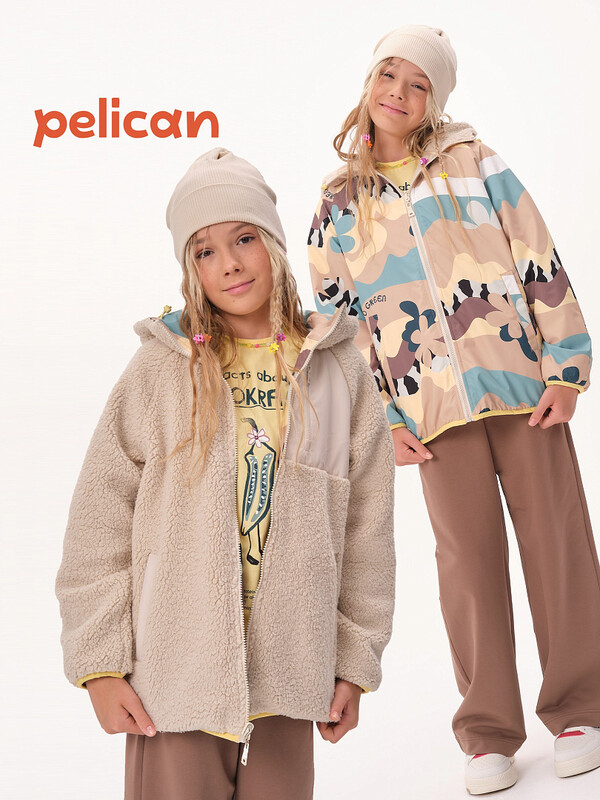 Двусторонняя ветровка для девочек