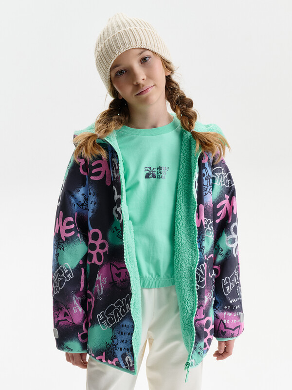 Двусторонняя ветровка для девочек