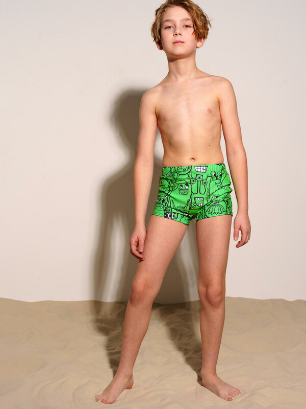 Плавки-шорты трикотажные для мальчиков, короткие