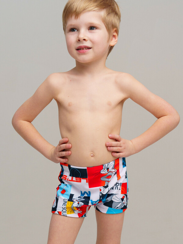 Плавки-шорты трикотажные для мальчиков, короткие