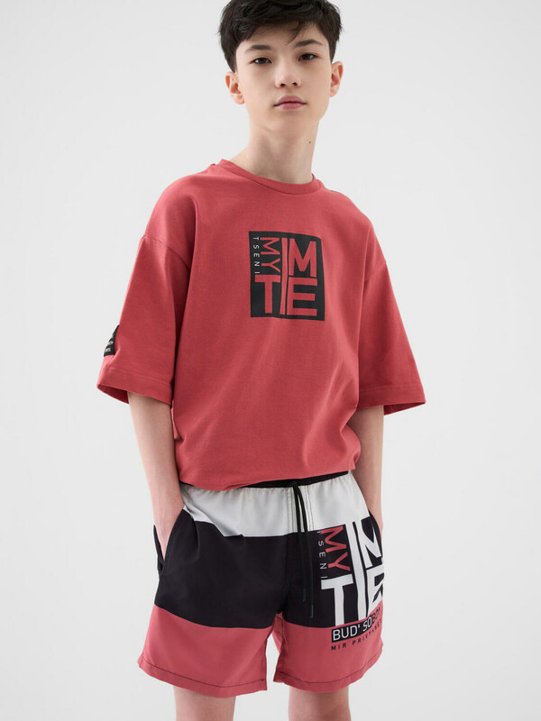 Шорты текстильные плавательные для мальчиков, средней длины