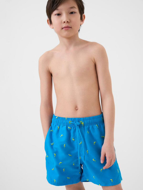 Шорты текстильные плавательные для мальчиков, средней длины