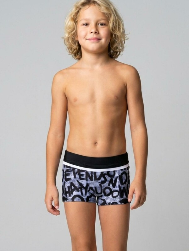 Плавки-шорты трикотажные для мальчиков, средней длины