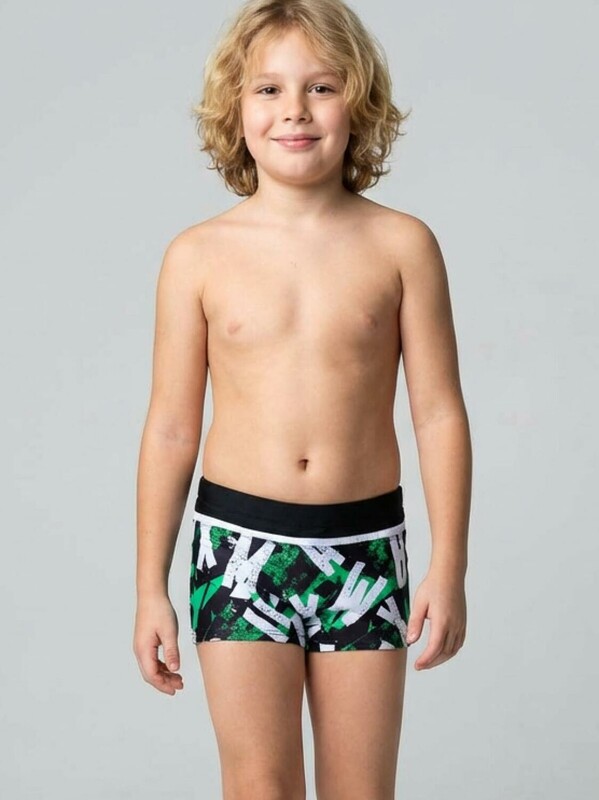 Плавки-шорты трикотажные для мальчиков, средней длины