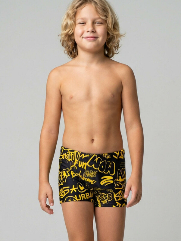 Плавки-шорты трикотажные для мальчиков, средней длины