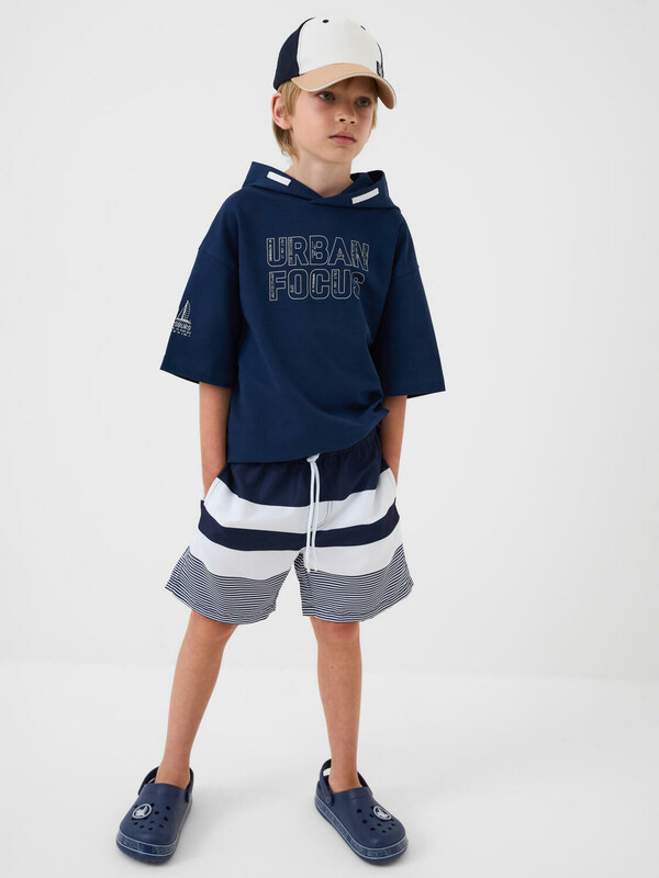 Шорты текстильные плавательные для мальчиков, длинные