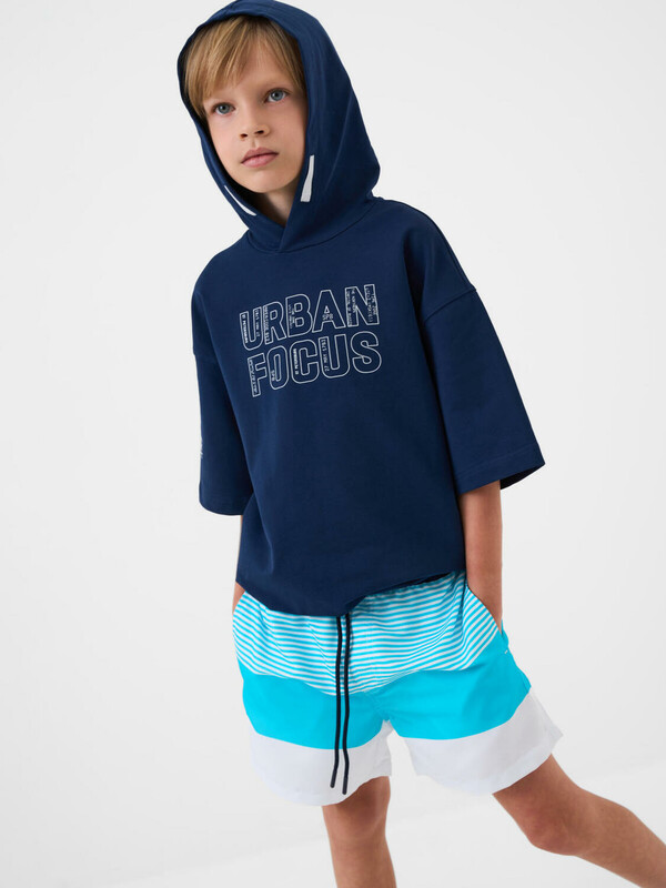 Шорты текстильные плавательные для мальчиков, средней длины