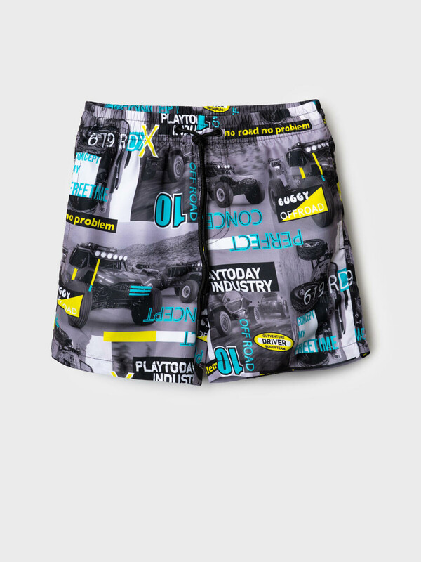 Шорты текстильные плавательные для мальчиков, средней длины