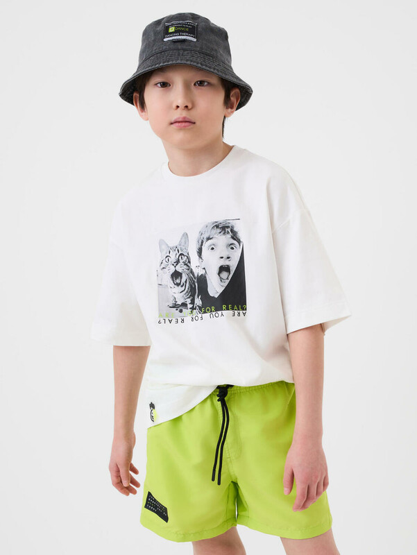 Шорты текстильные плавательные для мальчиков, средней длины