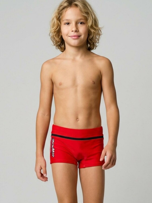 Плавки-шорты трикотажные для мальчиков, короткие
