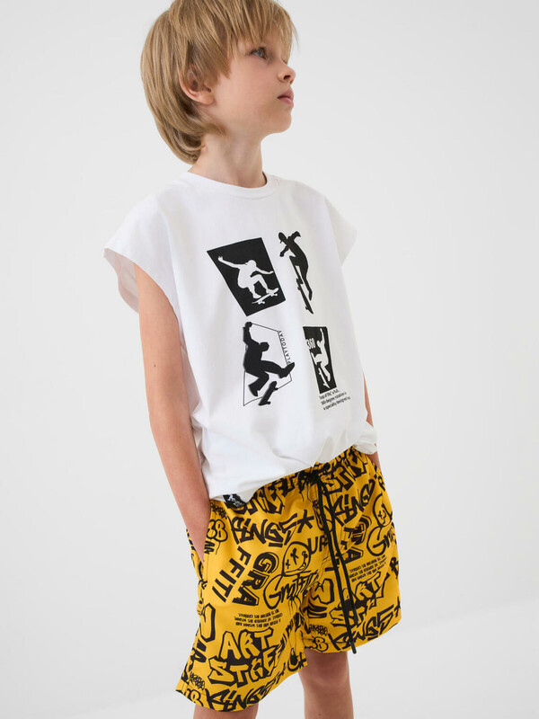 Шорты текстильные плавательные для мальчиков, длинные