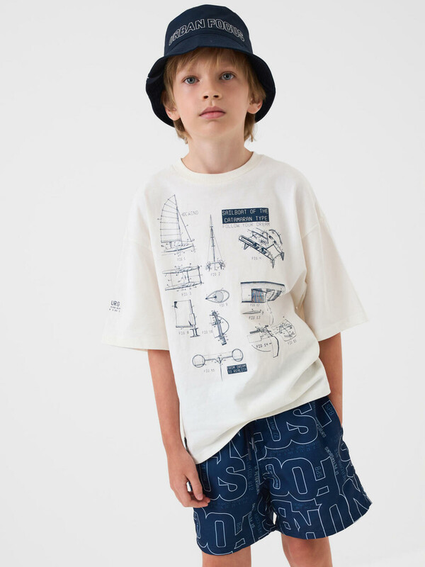 Шорты текстильные плавательные для мальчиков, средней длины