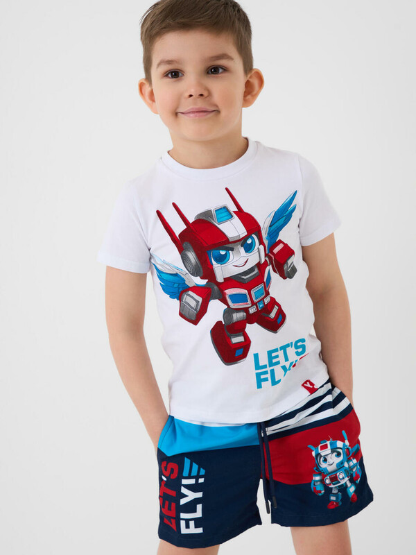 Шорты текстильные плавательные для мальчиков, длинные