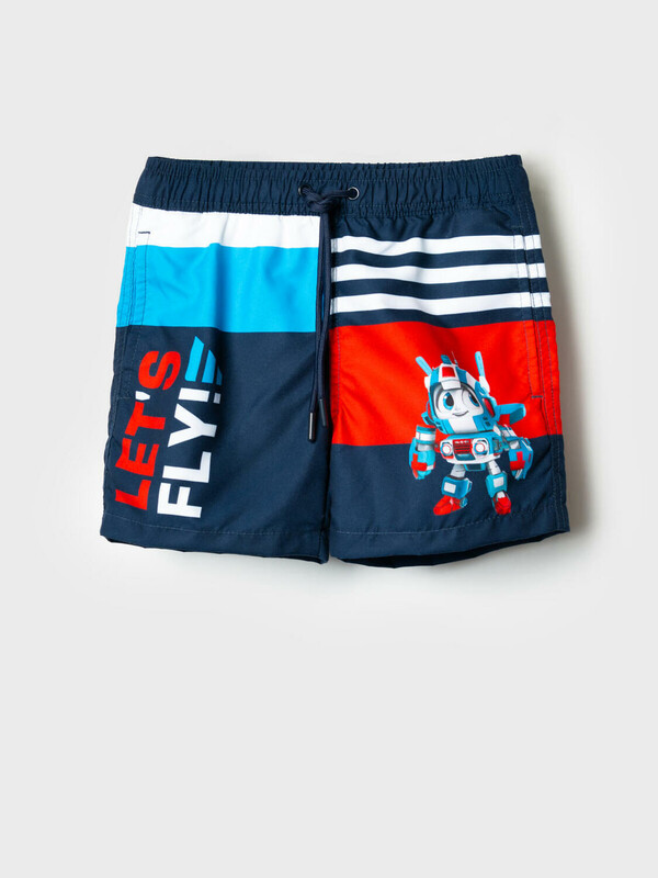 Шорты текстильные плавательные для мальчиков, длинные