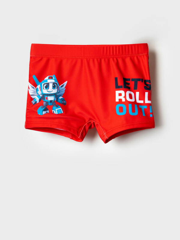 Плавки-шорты трикотажные для мальчиков, средней длины