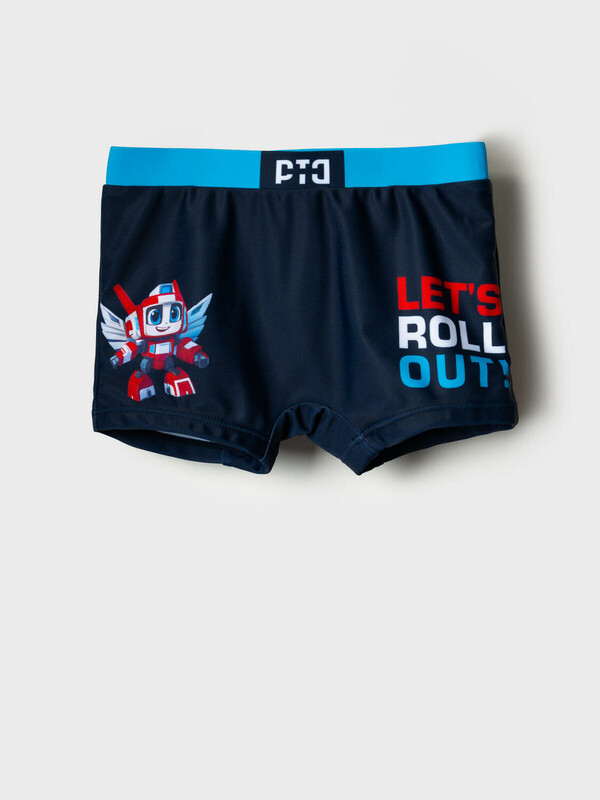 Плавки-шорты трикотажные для мальчиков, средней длины