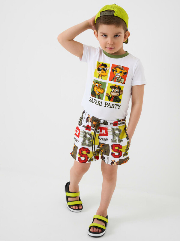 Шорты текстильные плавательные для мальчиков, средней длины