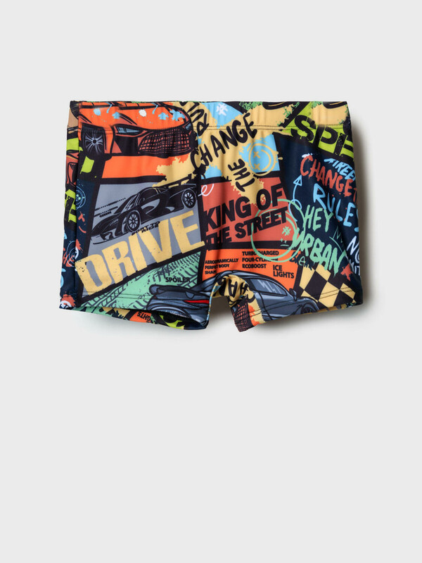 Плавки-шорты трикотажные для мальчиков, средней длины