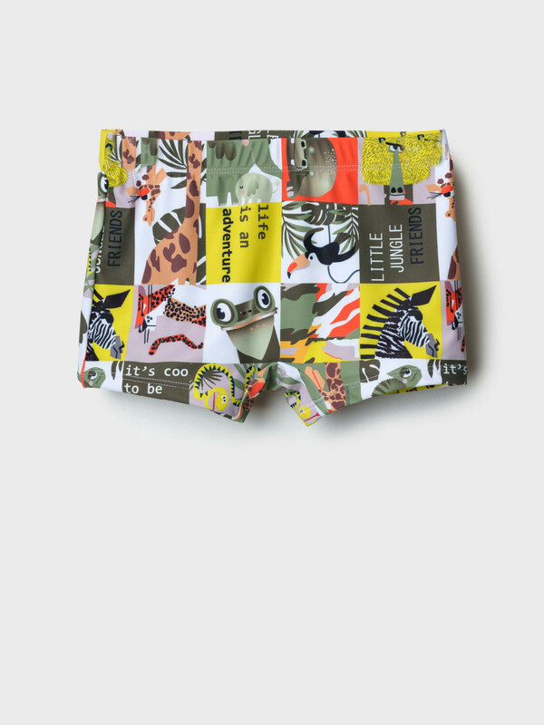 Плавки-шорты трикотажные для мальчиков, средней длины