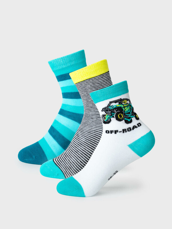 Носки трикотажные для мальчиков, 3 пары в комплекте