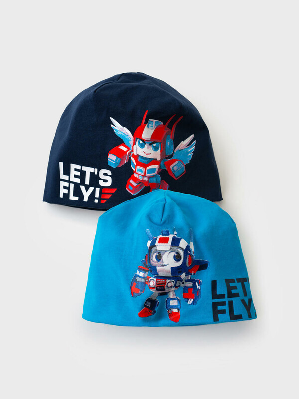 Шапка трикотажная для мальчиков, 2 шт в комплекте