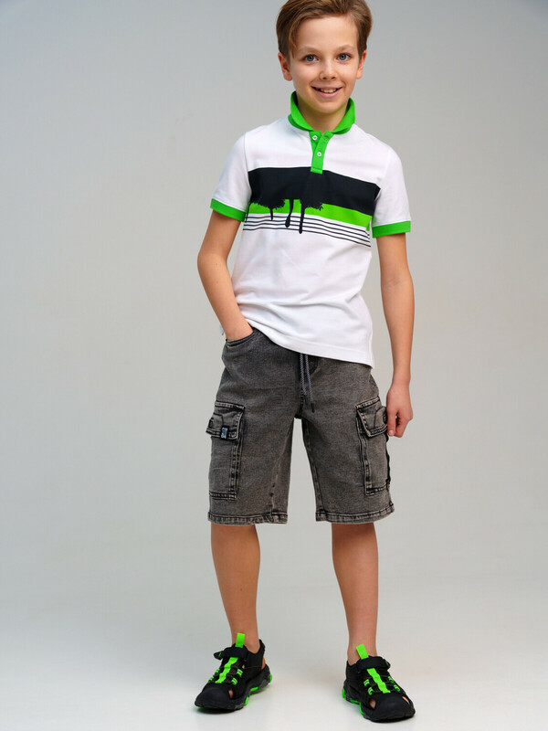 Шорты текстильные джинсовые для мальчиков