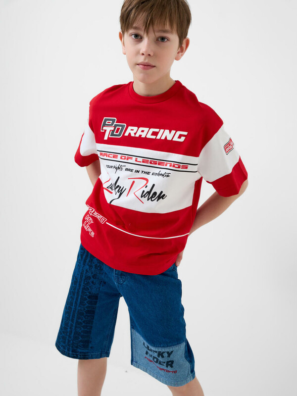 Шорты текстильные джинсовые для мальчиков