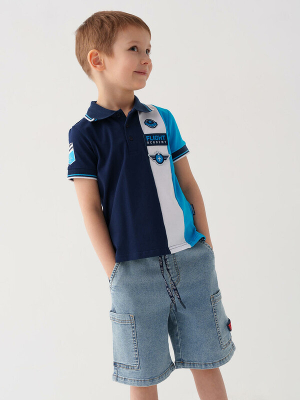 Шорты текстильные джинсовые для мальчиков