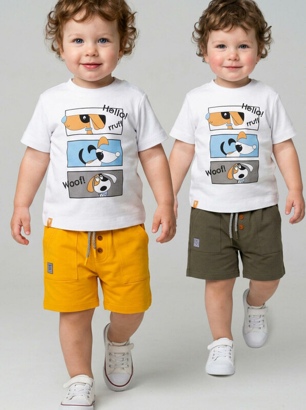 Шорты детские трикотажные для мальчиков, 2 шт в комплекте