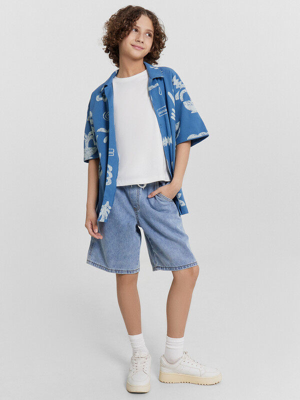 ШОРТЫ ДЖИНСОВЫЕ ДЛЯ МАЛЬЧИКОВ 2025-1DTB802-1