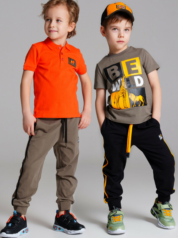 Брюки трикотажные для мальчиков, 2 пары в комплекте