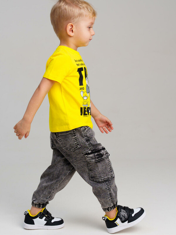 Брюки детские текстильные джинсовые для мальчиков