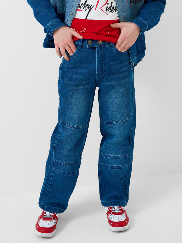 Брюки текстильные джинсовые для мальчиков